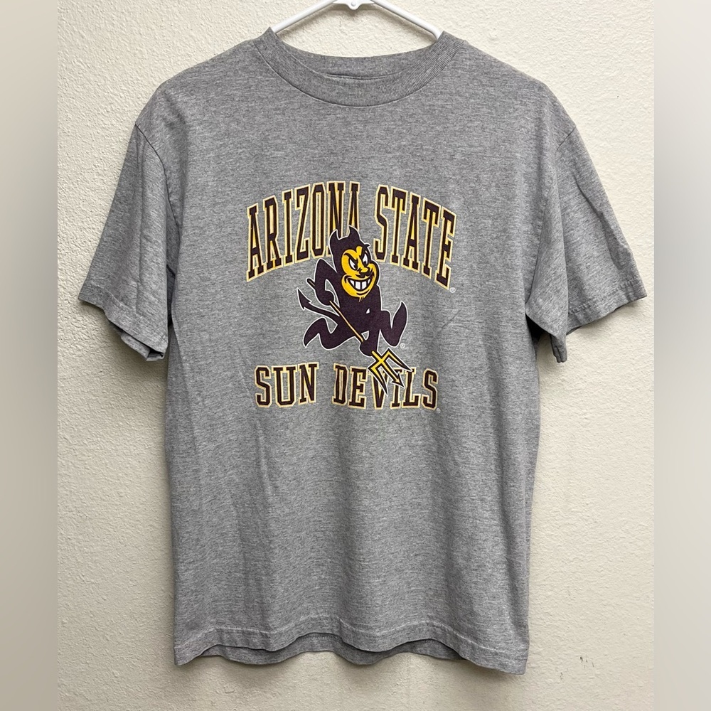 Vintage Arizona State Sun Devils TLC Brand Men’s Tee Shirt Grey Size Medium GUC